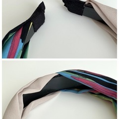 【新品】ツートーン × マーブルカラー カチューシャの画像