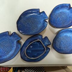 お魚柄のお皿５枚、無料で差し上げます！の画像