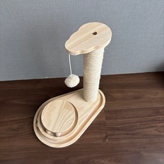 猫の爪とぎ ねこのおもちゃ 猫おもちゃ 木製 爪磨き 安定 多頭飼い 転倒防止 2層の猫のターンテーブル 可愛い 人気 猫用品 猫のおもちゃ 省スペース コンパクト猫玩具 遊び場 麻紐の画像