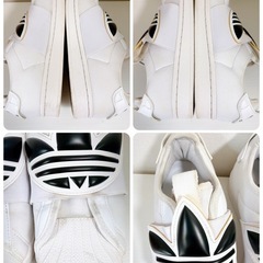 レア！adidas SUPERSTAR スーパースター スリッポン 白黒の画像