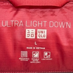 UNIQLO ユニクロ　ウルトラライトダウンジャケット レディース　L ダウンの画像
