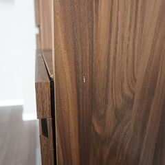 木目×ブラックフレーム キッチンボード（レンジボード） コンセント付きの画像