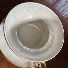 オーロラカラー カップ＆ソーサー 金縁 大皿 ティーカップの画像