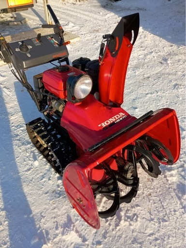 ホンダ除雪機HS970セル付き電動シューター実働バッテリー新品札幌江別市内送料無料