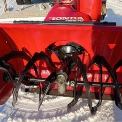 ホンダ除雪機HS970セル付き電動シューター実働バッテリー新品札幌江別市内送料無料の画像