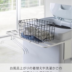 マグネット 伸縮洗濯機 バスタオルハンガーの画像