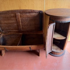 ⭐︎値段交渉可⭐︎【樽型ローテーブル、収納ボックス】の画像