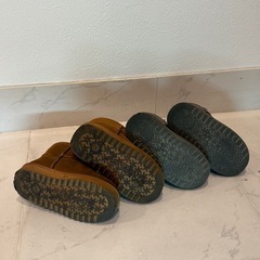 ムートン　2足　ブラウン　グレー　16cmの画像