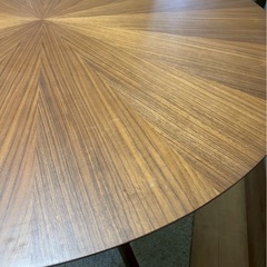 木製ダイニングテーブル 円形 110cmの画像
