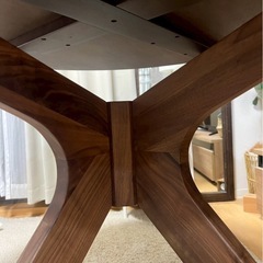 木製ダイニングテーブル 円形 110cmの画像