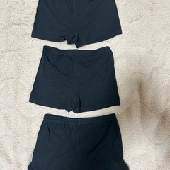 黒色スパッツ オーバーパンツ ショートパンツ 3枚セットの画像