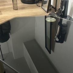 テレビ台　黒　ガラス 製の画像