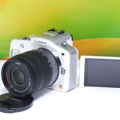 初心者おすすめ❤️スマホ転送❤️LUMIX DMC-G3 ホワイト レンズキット ミラーレスカメラの画像