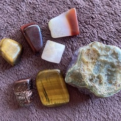 天然石パワーストーン アメジスト タイガーアイ まとめ売り7点の画像