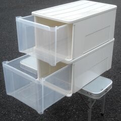 押入れ収納ケース 衣類収納 2個セットの画像