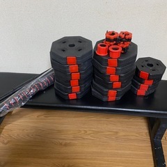 Wout バーベルにもなる ダンベル 20kg×2個セット 筋トレ トレーニングの画像