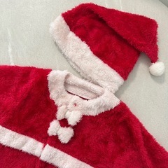 帽子付き❗️バースデイ サンタコスチューム リボン 90の画像