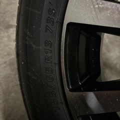 軽用13インチアルミホイール　BSタイヤ4本セットの画像