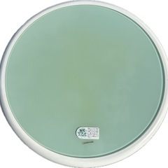 ミントグリーンガラス天板サイドテーブル　高さ調整可能の画像