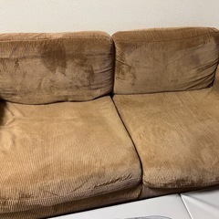 コーデュロイソファ（2人掛け）の画像
