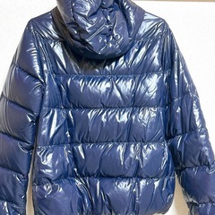 DUVETICA フード付きダウンジャケット 42 ネイビーの画像