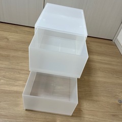無印のポリプロピレン 収納ケース2段
の画像