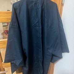 長羽織 和服 和装 紺色 裏地ブルーの画像