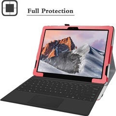 TECLAST X6 Pro ケース MaKstu Teclast X6 Plus カバー 軽量 耐衝撃 12.6インチカバー スタンド機能付き 二つ折りタイプ ペンホルダー付き キズ防止 全面保護 2 in 1タブレット 通用（レッド）の画像