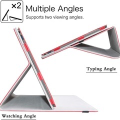 TECLAST X6 Pro ケース MaKstu Teclast X6 Plus カバー 軽量 耐衝撃 12.6インチカバー スタンド機能付き 二つ折りタイプ ペンホルダー付き キズ防止 全面保護 2 in 1タブレット 通用（レッド）の画像