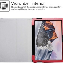 TECLAST X6 Pro ケース MaKstu Teclast X6 Plus カバー 軽量 耐衝撃 12.6インチカバー スタンド機能付き 二つ折りタイプ ペンホルダー付き キズ防止 全面保護 2 in 1タブレット 通用（レッド）の画像