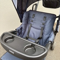 【ほぼ未使用】カトージ 2人乗り ベビーカー 2人でゴー レインカバー & 説明書付の画像