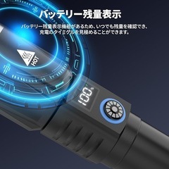 懐中電灯 強力 TypeC急速充電 超高輝度 ライトIPX6防水 5つのモードの画像