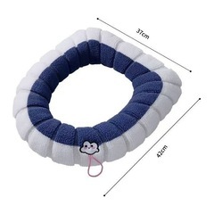 【新品　4枚セット】トイレ便座カバー　ふんわり　厚手　O型　U型　簡単取付　テープ不要　洗える　冬用  便座シートの画像