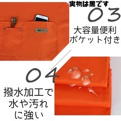 新品 エプロン ワークエプロン 撥水加工 男女兼用 シンプル おしゃれ 黒 大人 洗えるの画像