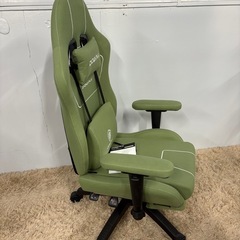 新品　組立済み Dowinx ゲーミングチェア オフィスチェア デスクチェア リクライニングチェア 幅広 通気性 布生地 高反発 リクライニング140度 ポケットコイルクッション テレワーク お尻にやさしい グリーン LS-6657B03Aの画像