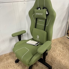 新品　組立済み Dowinx ゲーミングチェア オフィスチェア デスクチェア リクライニングチェア 幅広 通気性 布生地 高反発 リクライニング140度 ポケットコイルクッション テレワーク お尻にやさしい グリーン LS-6657B03Aの画像