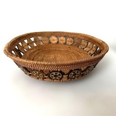 バスケット　カゴ　アタ　ラタン
の画像