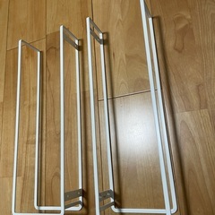 【定価4000円・tower】山崎実業(Yamazaki) ウォール 段ボールストッカー ホワイト 約W7XD12.5XH40cm （1個あたり）タワー tower 段ボール 収納 そのまま結束できる 5771の画像