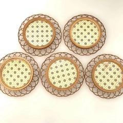 竹　竹細工　茶托　コースターの画像