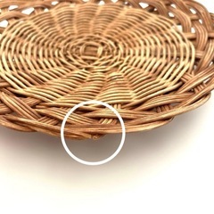 ラタン　かご　トレーの画像