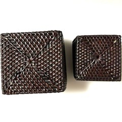 ラタン　かご　箱　ケースの画像