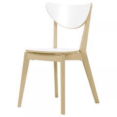【IKEA】NORDMYRA ノールドミーラ スタッキングチェア 木製 ホワイト/バーチ：２の画像