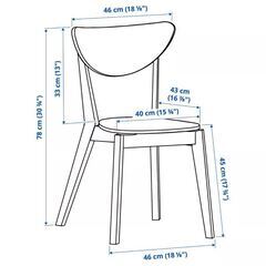 【IKEA】NORDMYRA ノールドミーラ スタッキングチェア 木製 ホワイト/バーチ：４の画像