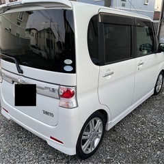 車検9年12月タントカスタム禁煙車bluetoothナビ TVバックカメラ修復無の画像
