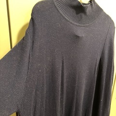 ネイビーフレアニットワンピースの画像