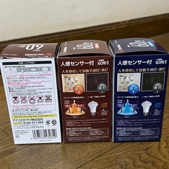 【セット】アイリスオーヤマ・人感センサー付きLED電球の画像