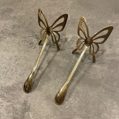 Francfranc バタフライモチーフ マドラー ゴールド の画像