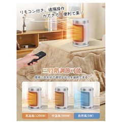 新品未開封　小型セラミックファンヒーターの画像