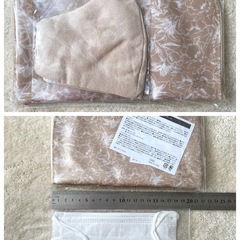 【新品】マスクケース ノベルティ マスク＆マスクポーチ お花模様マスク セットの画像