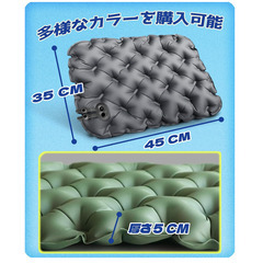 🪑【新品未使用】折りたたみマットエアー座布団 LOLYYDENS エアークッション 42×31cm 厚さ5cm ダークグレー レジャーシート アウトドア クッション 軽量 旅行 携帯 体圧分散 TPU 防水 キャンプ 山登り 観戦 花見 運動会 夜行バス 飛行機 コンパクト シートクッション エアマットの画像